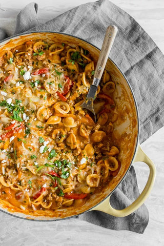 Ground Chicken Fajita Pasta