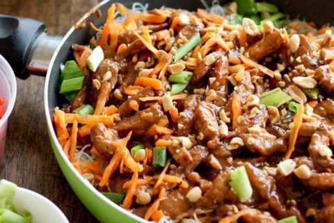 Hoisin Pork with Rice Noodles