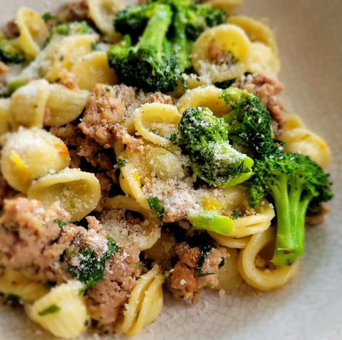 Italian Pasta with Bison and Veggies