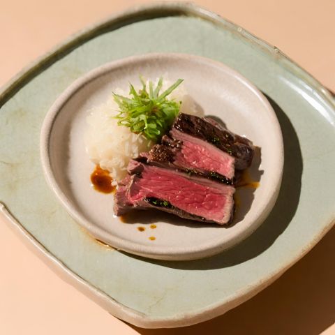 Japanese Wagyu Beef On Plate