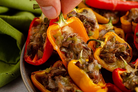 Philly Cheesesteak Stuffed Mini Peppers