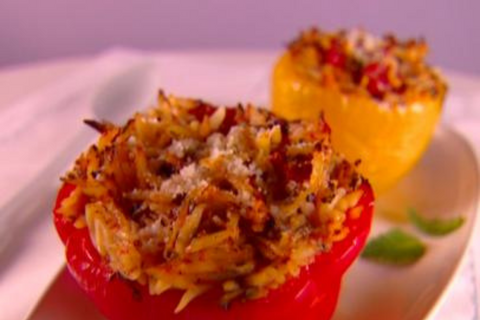 Red Peppers Stuffed with Aubergine Puree