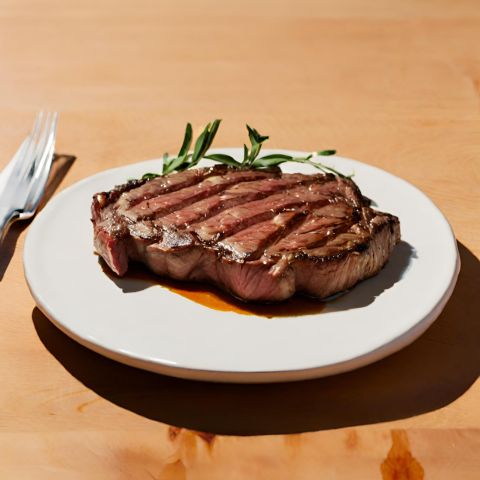 Rib Eye Steak on a plate