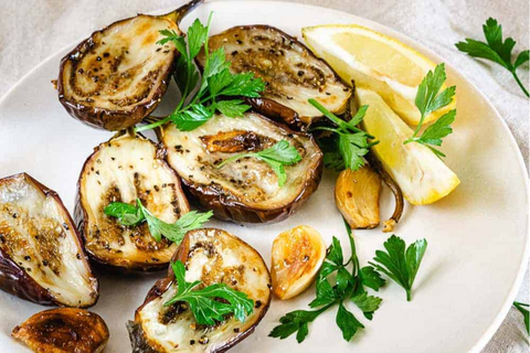 Roasted Baby Eggplant Poppers