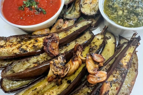 Roasted Baby Eggplant with Crispy Garlic and Herbs
