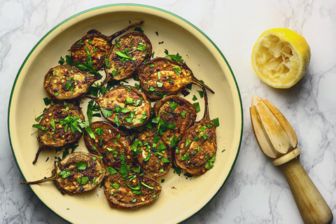 Spiced Baby Eggplants