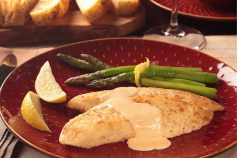 Tilapia with Lobster Cajun Cream Sauce