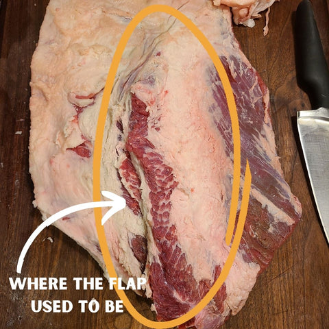 brisket - what it looks like after flap was removed