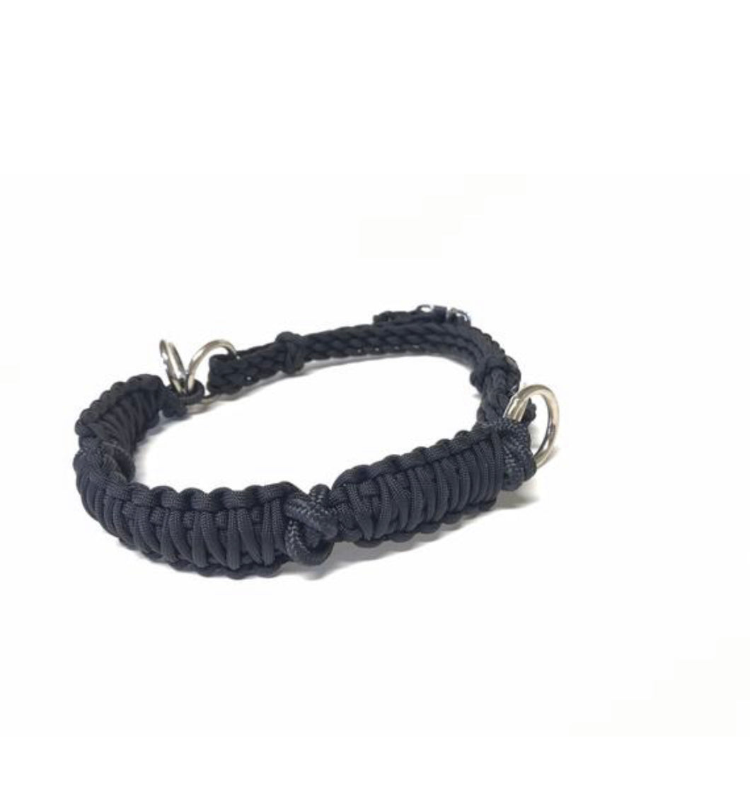 double braided  Knotted Sidepull with a Whoa, Black Chinstrap, all sizes