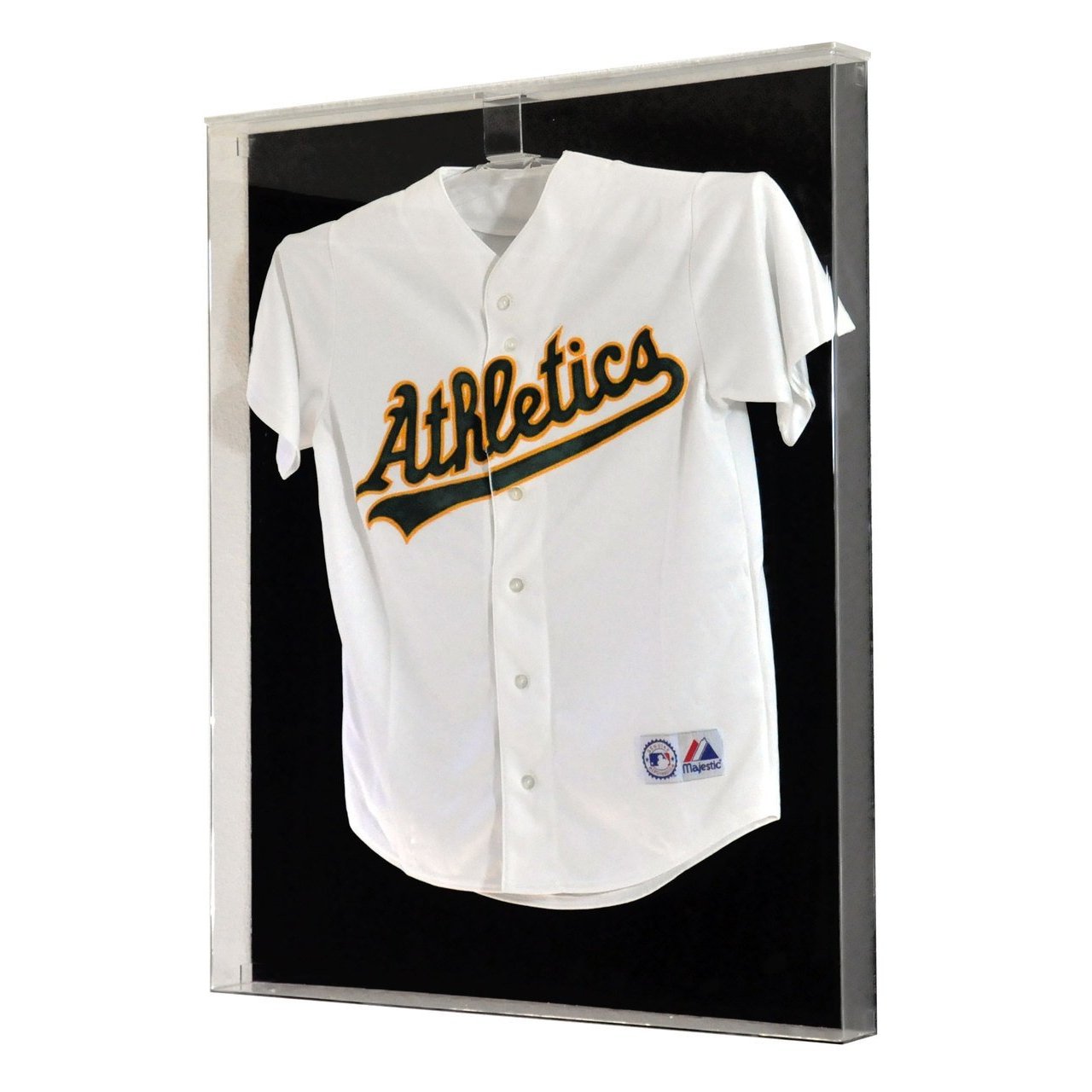 DisplayGifts Jersey Display Frame Case Lockable Large Sport Jersey Shadow Box with 98% UV Protection Acrylic and Hanger for Baseball Basketball Footba