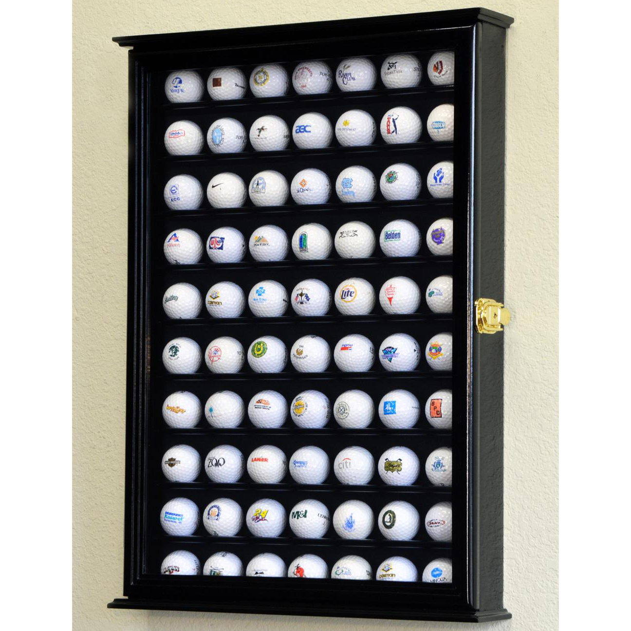 1 Seventy Golf Ball Wood Cabinet Display Case Free Shipping