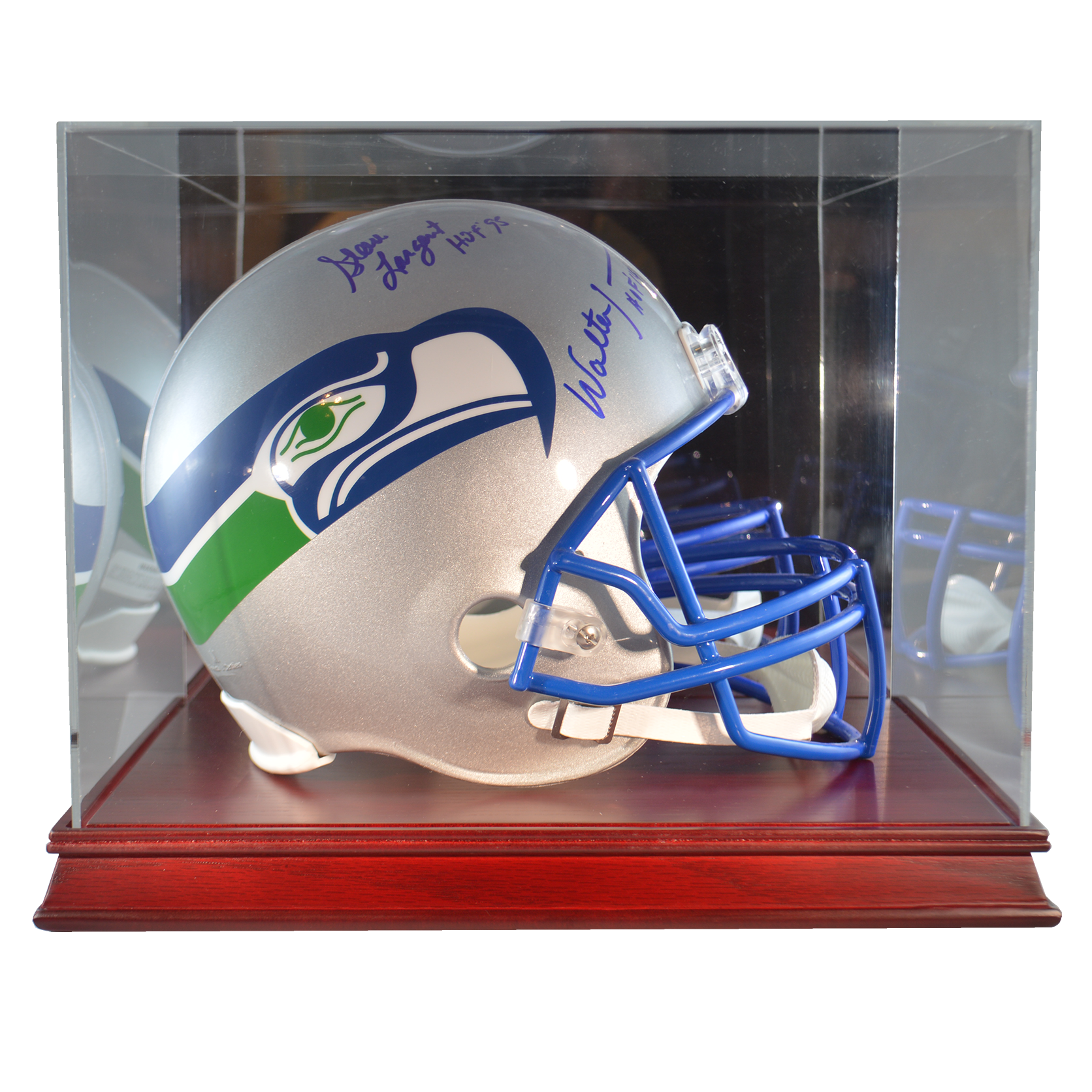 Football Helmet Cherry Wood Display Case