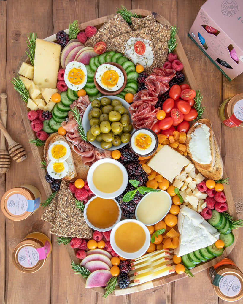 Sedona Inspired Cheese Board Platter With Organic Honey