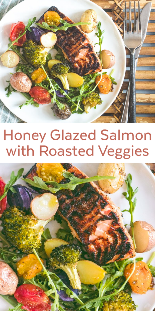 Honey Glazed Salmon with Roasted Veggies