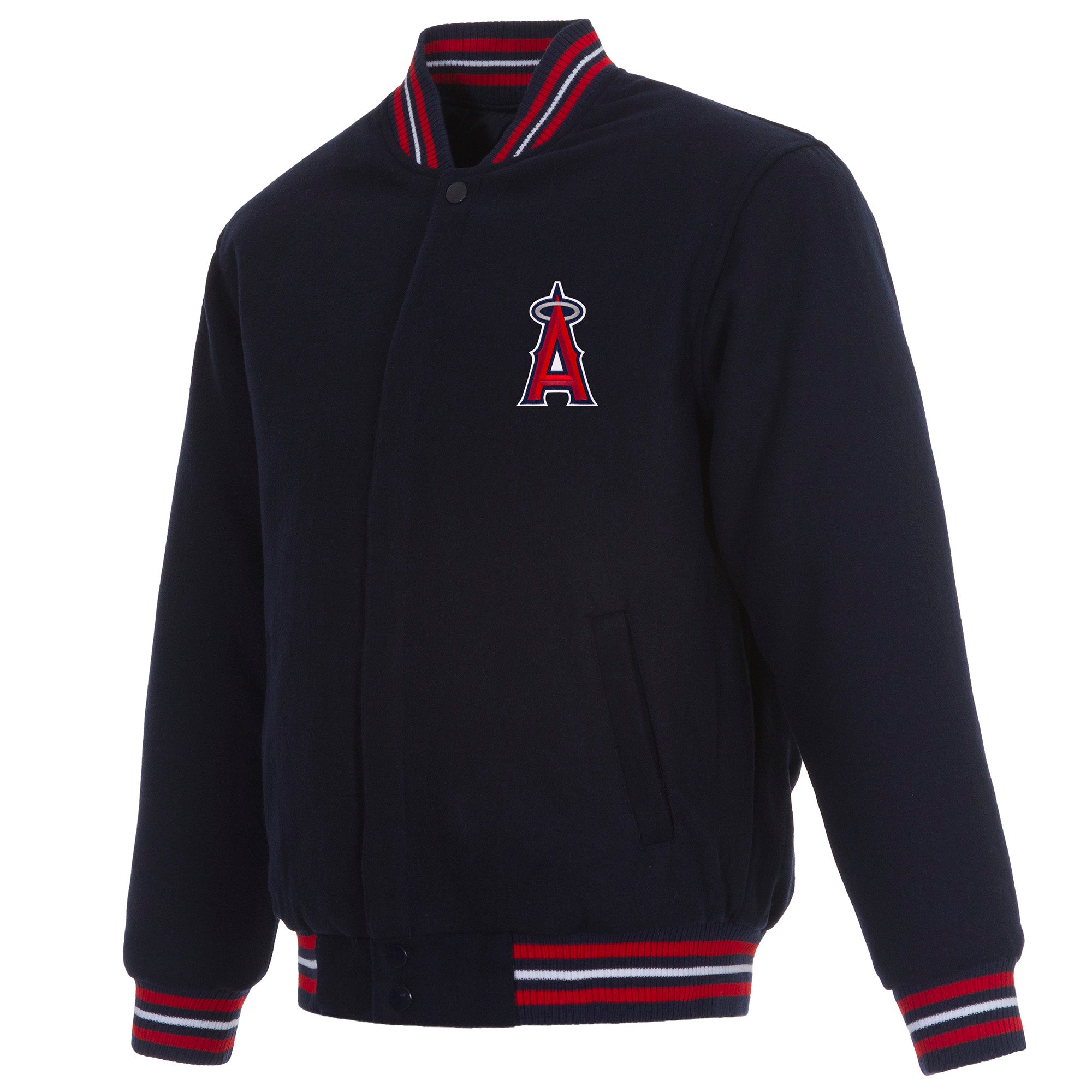 Los Angeles Angels Reversible Wool Jacket - Navy | J.H. Sports Jackets