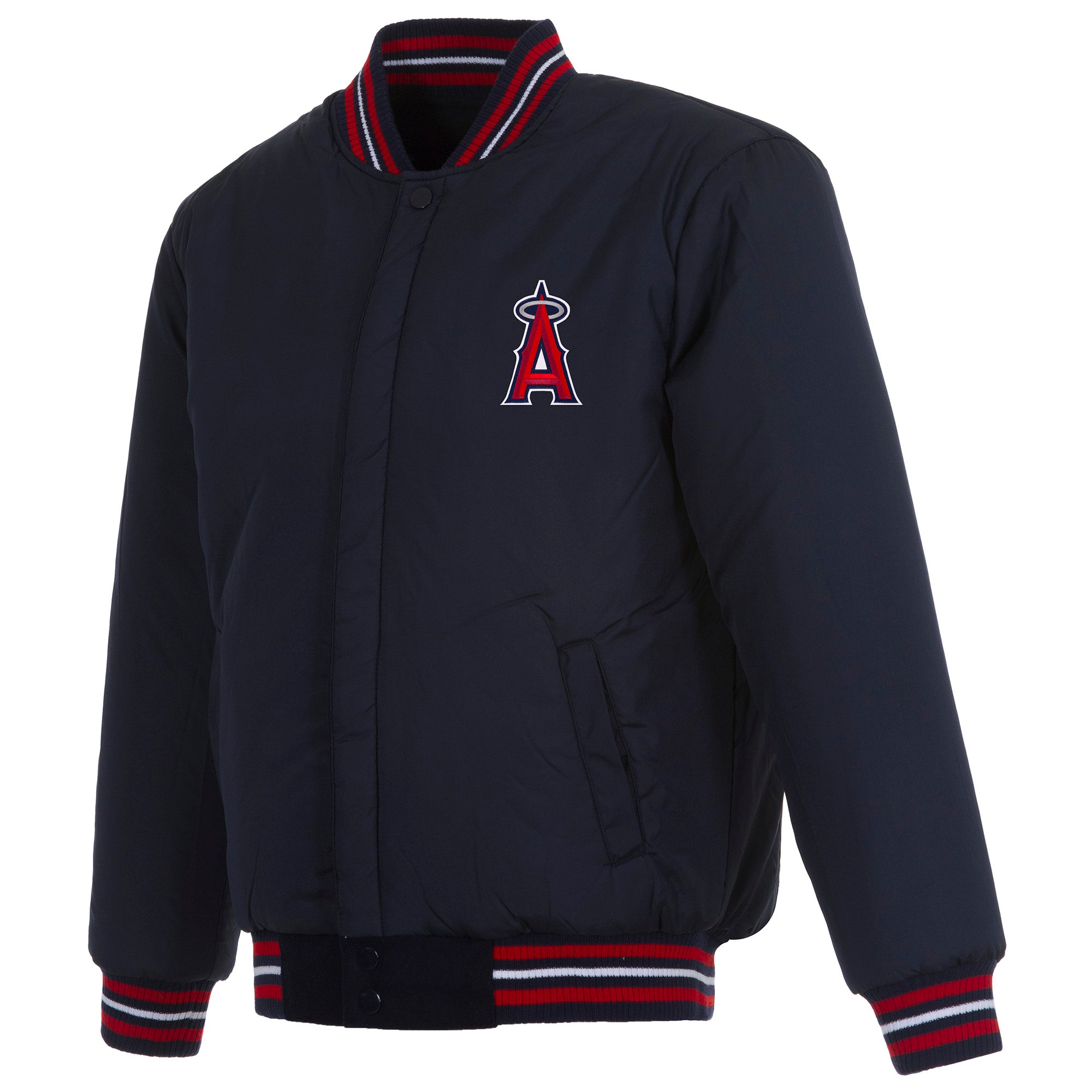 Los Angeles Angels Reversible Wool Jacket - Navy | J.H. Sports Jackets