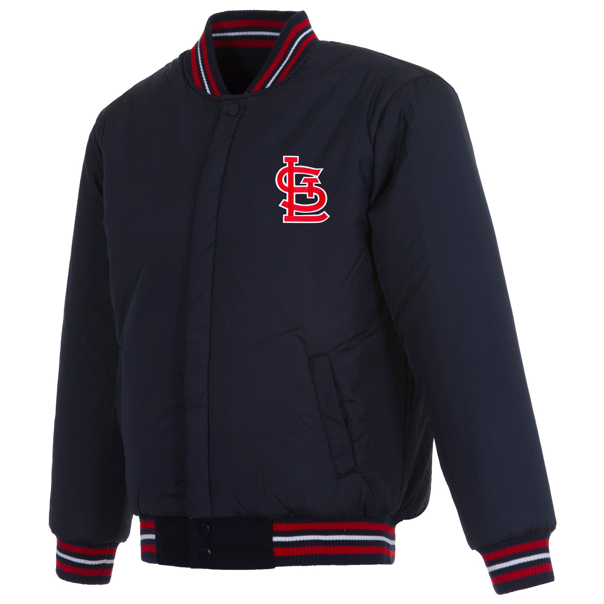 St. Louis Cardinals Reversible Wool Jacket - Black | J.H. Sports Jackets