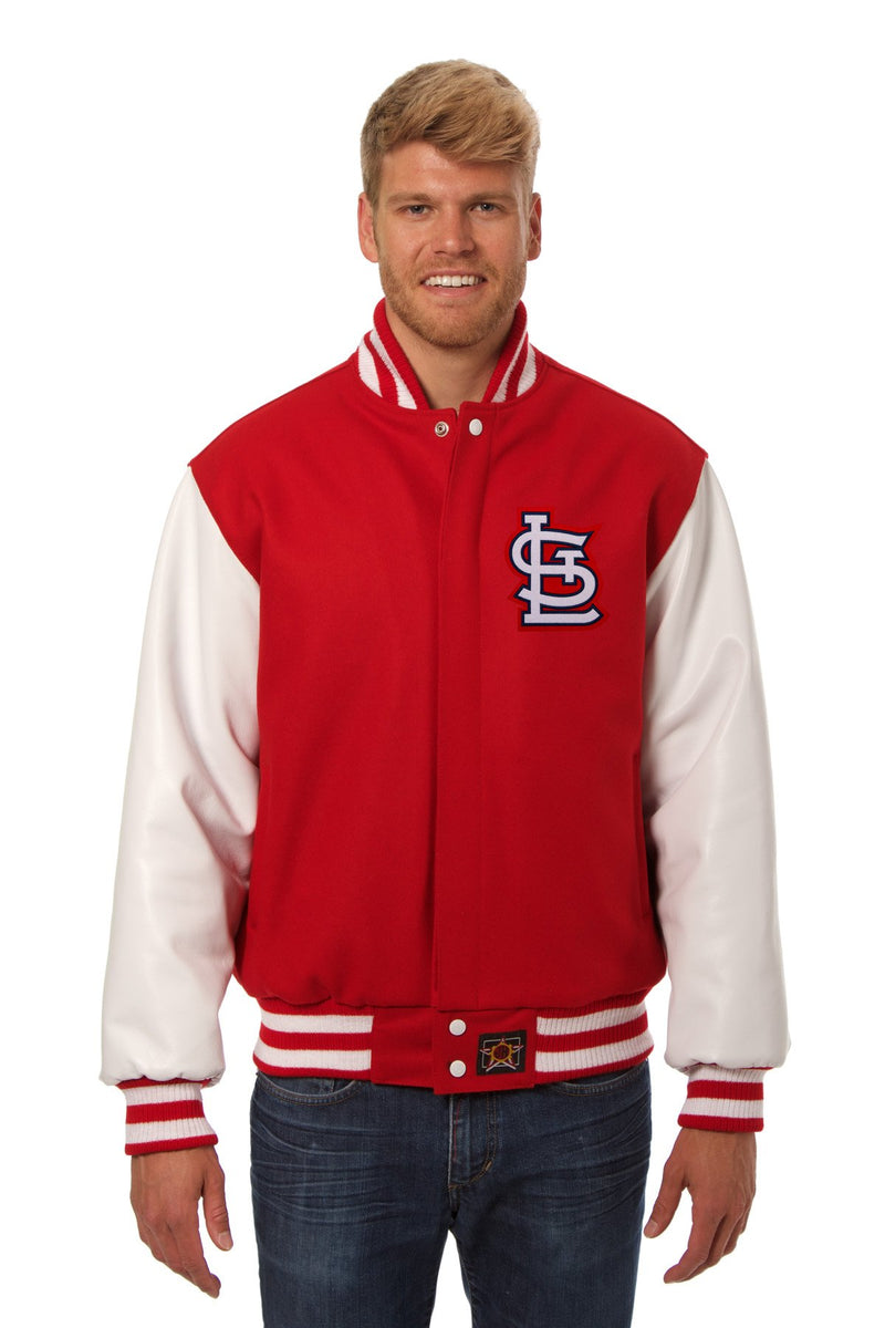 St. Louis Cardinals Two-Tone Wool and Leather Jacket - Red | J.H ...