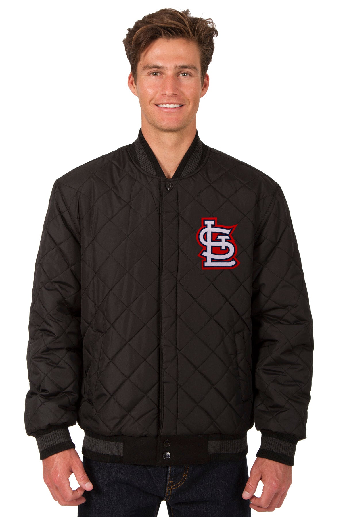 St. Louis Cardinals Wool & Leather Reversible Jacket w/ Embroidered ...