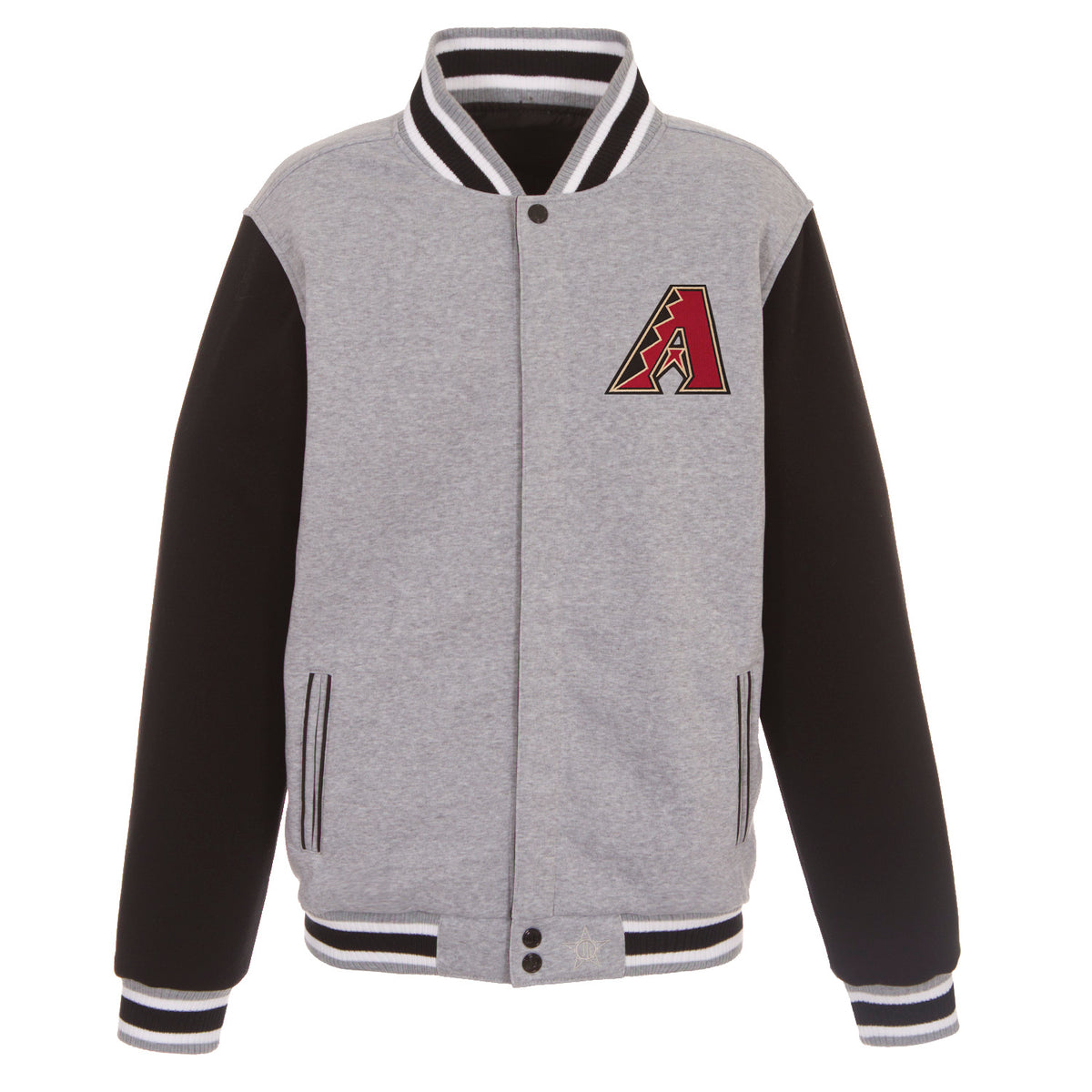 Arizona Diamondbacks Two-Tone Reversible Fleece Jacket - Gray/Black | J ...