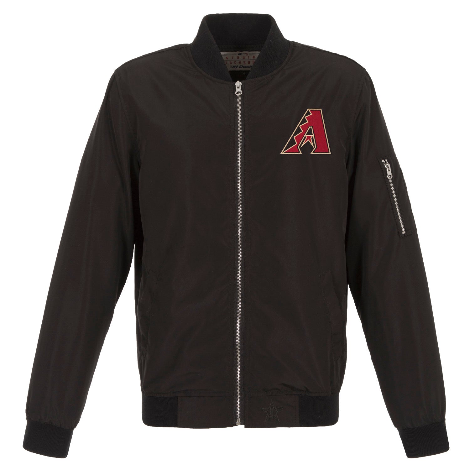 Arizona Diamondbacks JH Design Lightweight Nylon Bomber Jacket – Black ...