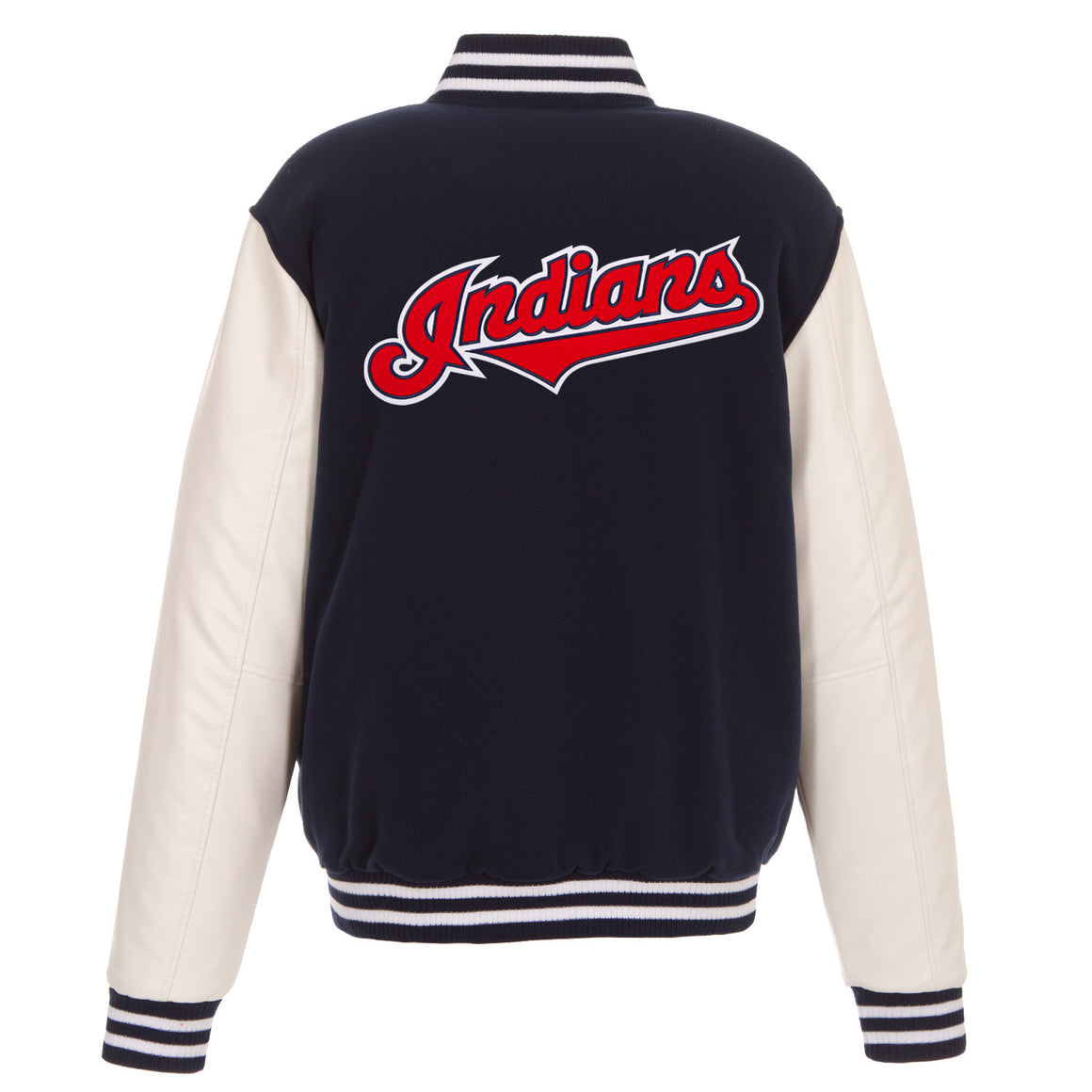 Cleveland Indians - JH Design Reversible Fleece Jacket with Faux ...