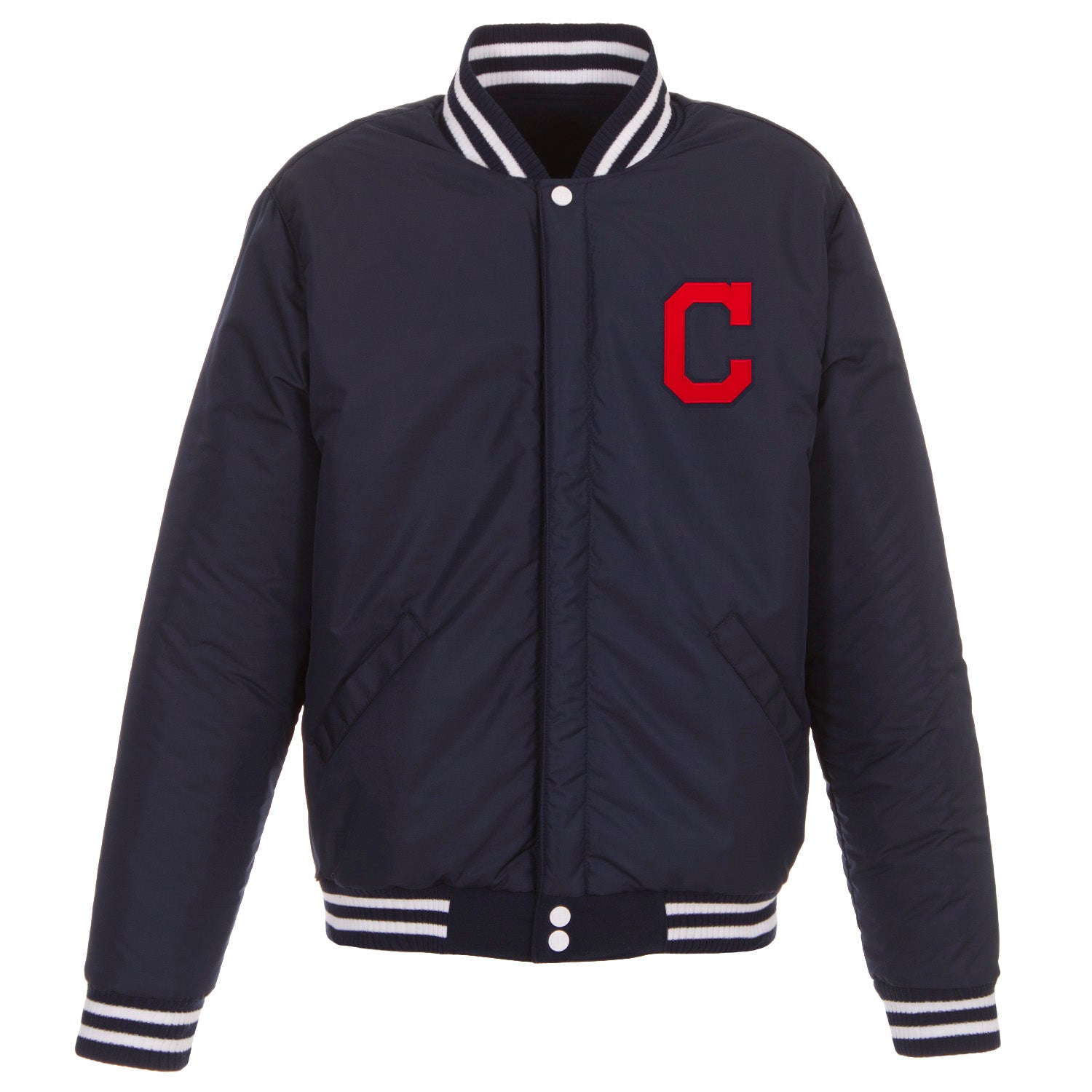 Cleveland Indians - JH Design Reversible Fleece Jacket with Faux ...