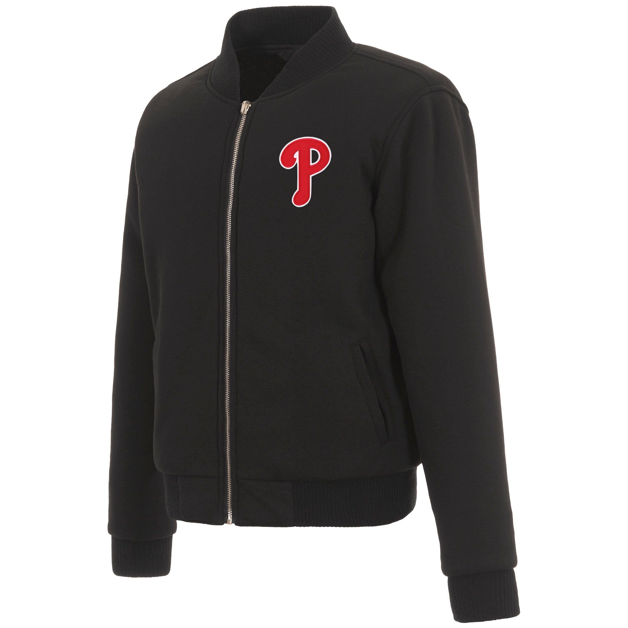 Philadelphia Phillies JH Design Reversible Women Fleece Jacket - Black ...