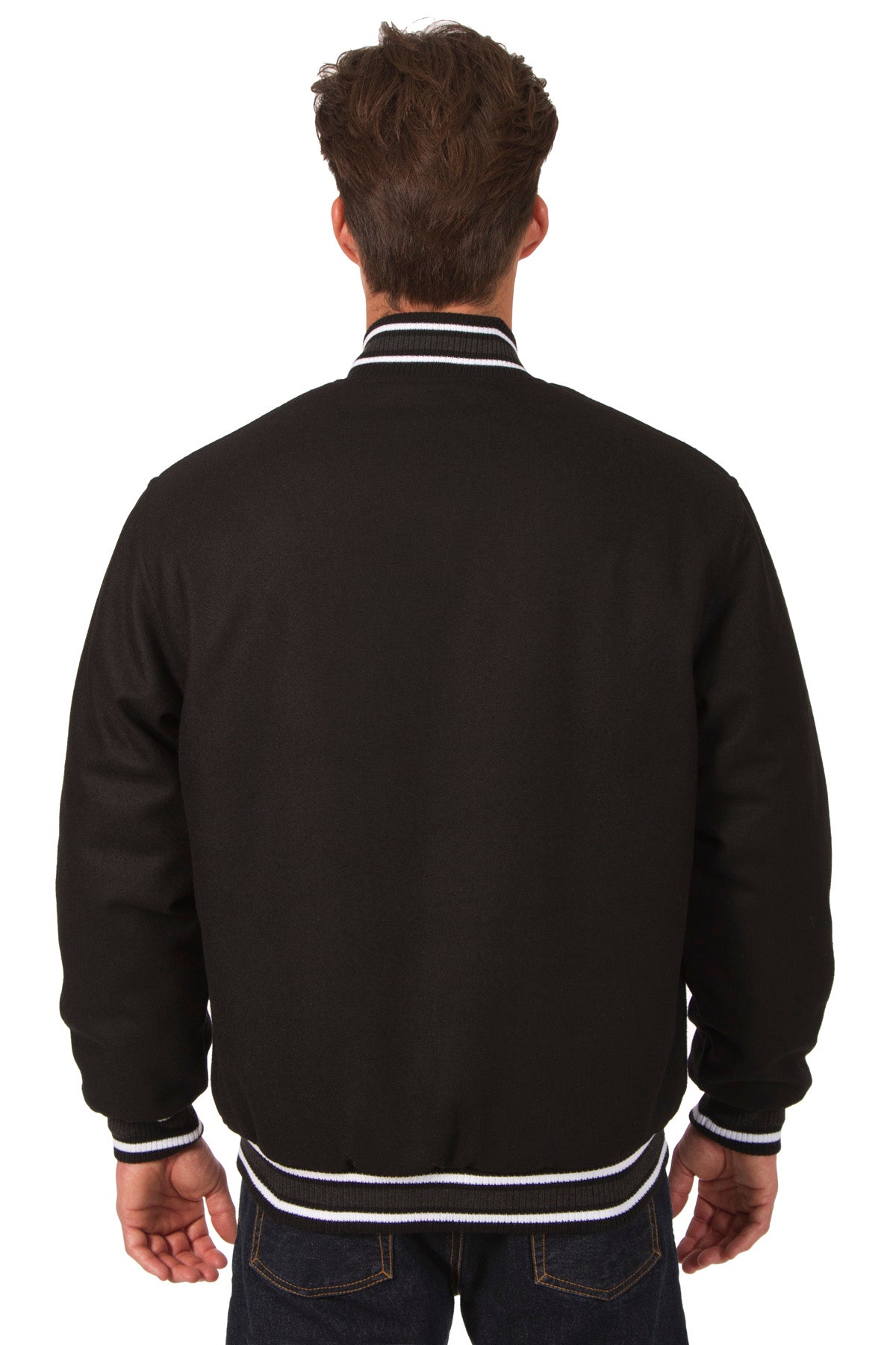 Dodge Ram Wool Varsity Jacket - Black | J.H. Sports Jackets