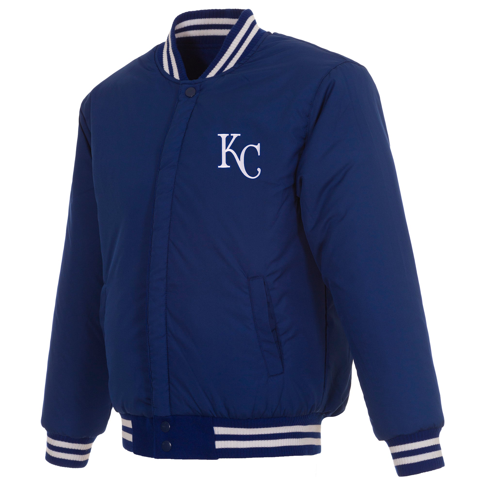 Kansas City Royals Reversible Wool Jacket - Royal | J.H. Sports Jackets