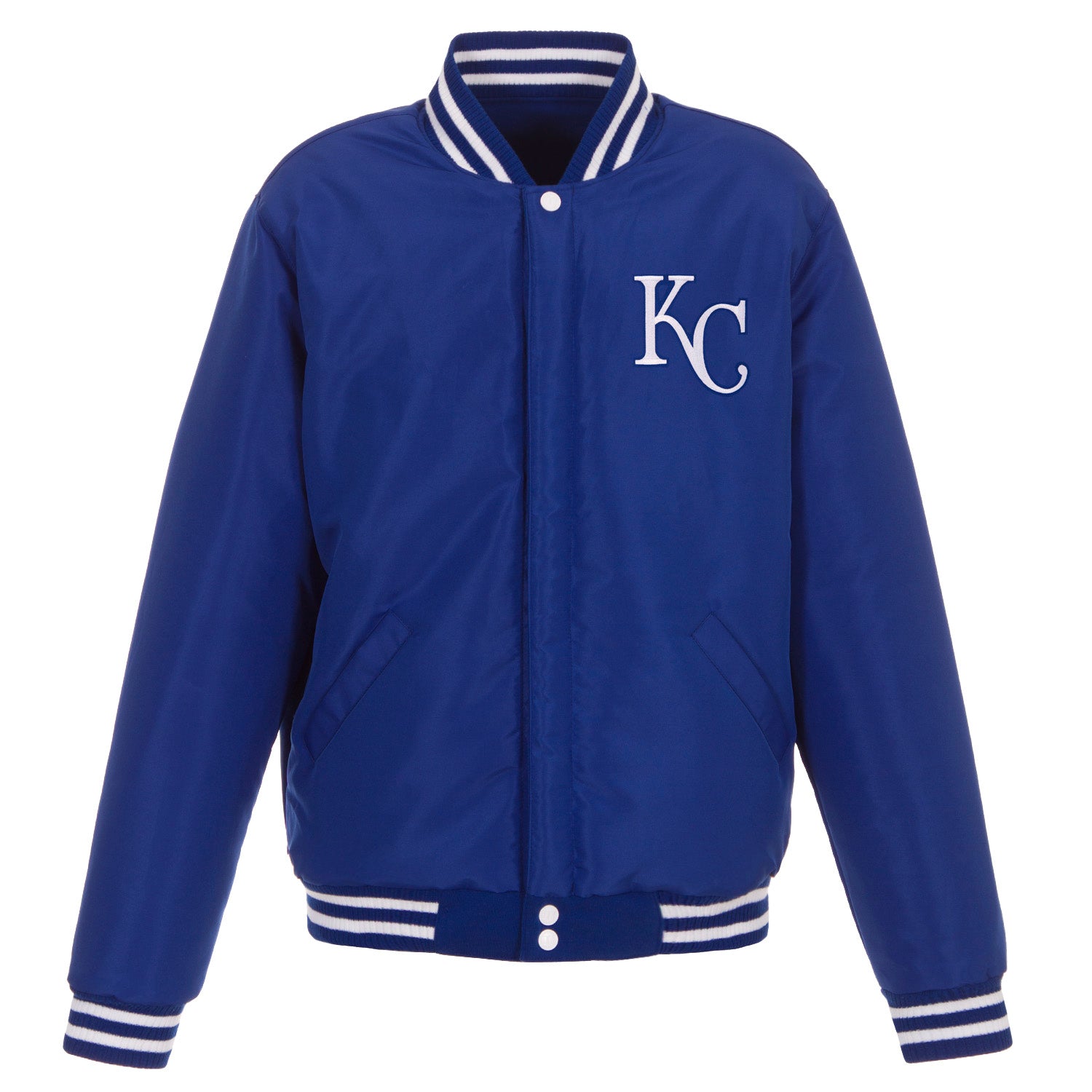 Kansas City Royals - JH Design Reversible Fleece Jacket with Faux ...