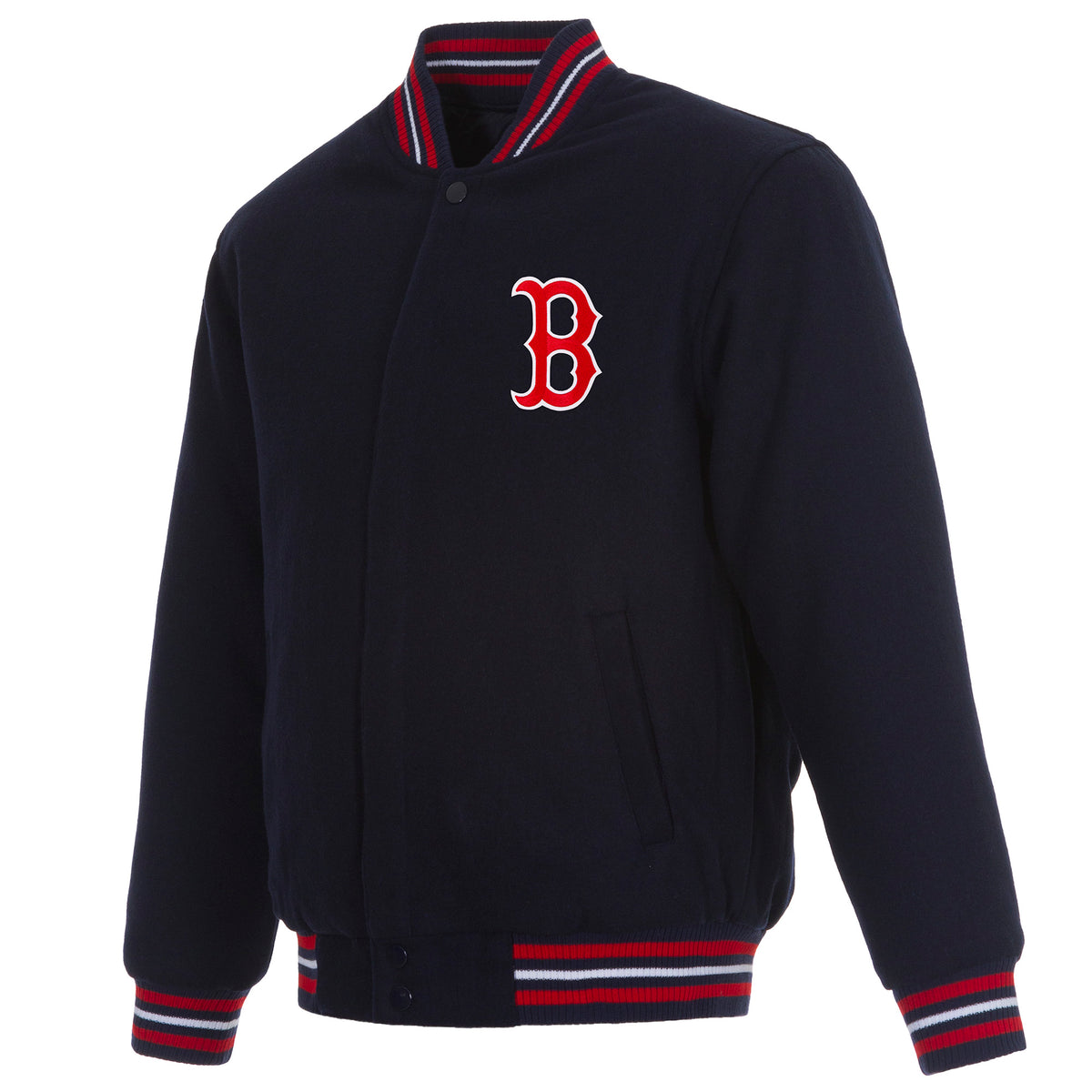 Boston Red Sox Reversible Wool Jacket - Navy | J.H. Sports Jackets