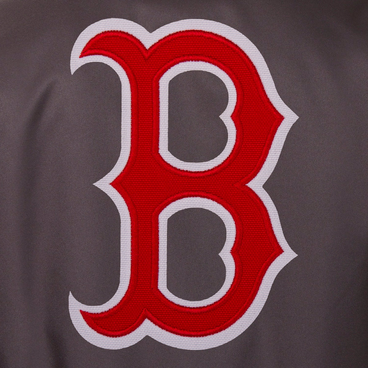 Boston Red Sox Poly Twill Varsity Jacket - Charcoal | J.H. Sports Jackets