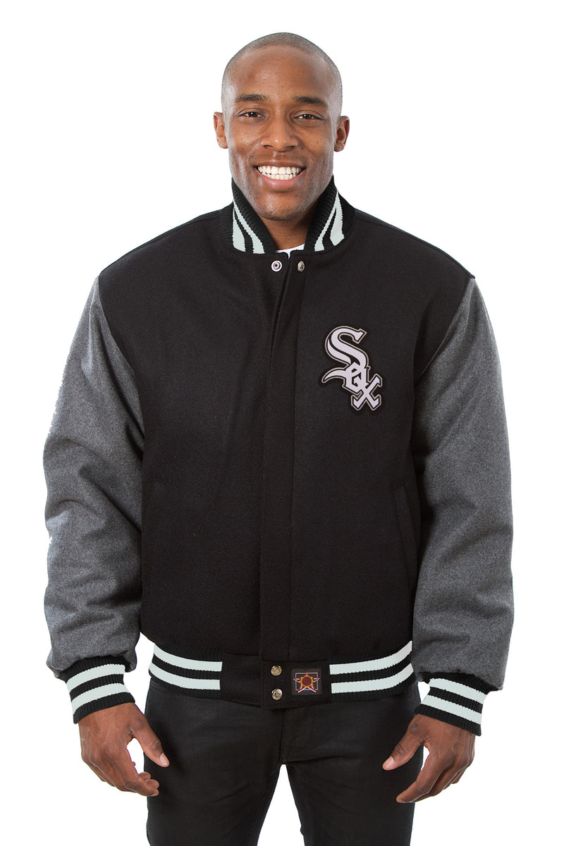 Chicago White Sox Embroidered Wool Jacket - Black/Charcoal | J.H ...