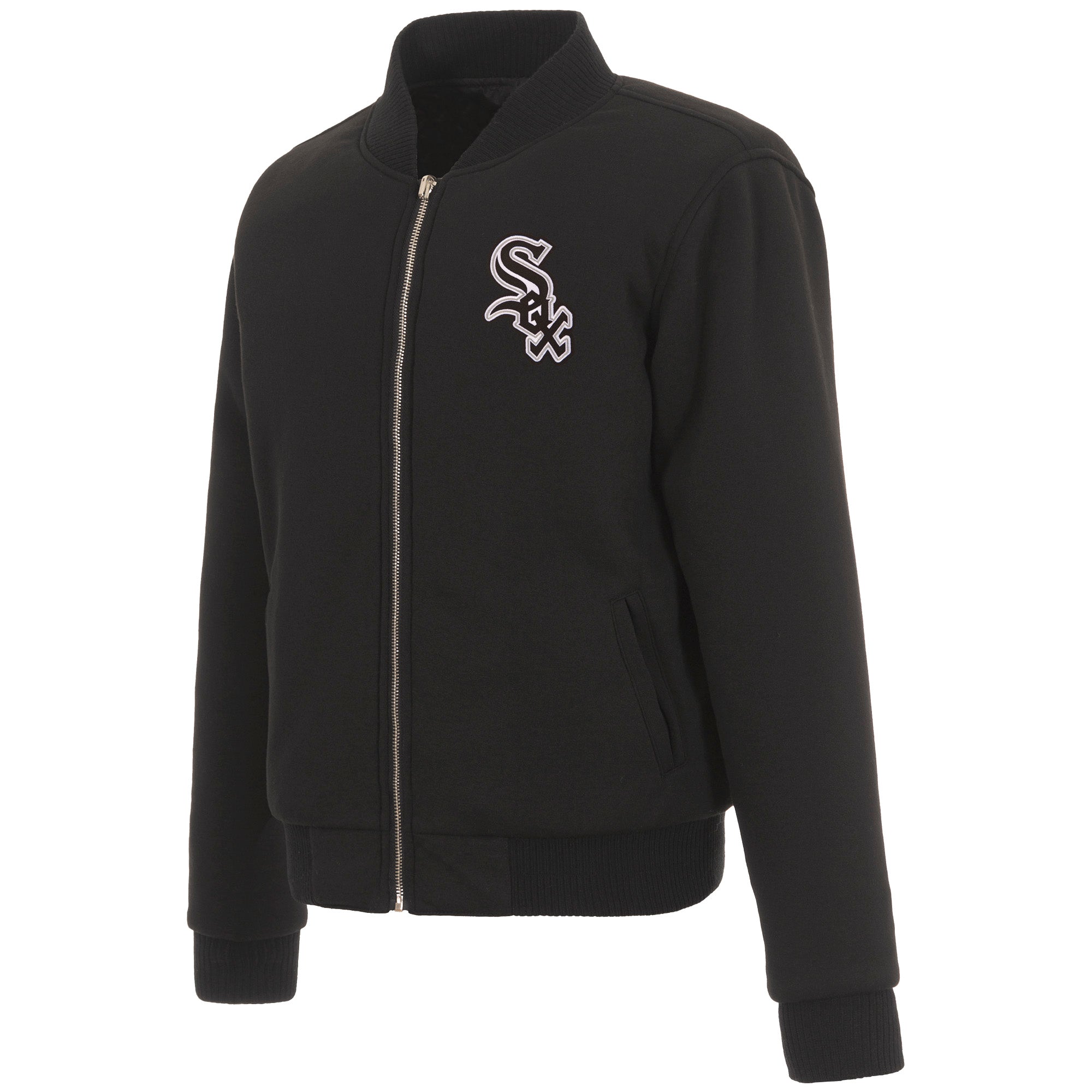 Chicago White Sox JH Design Reversible Women Fleece Jacket - Black | J ...