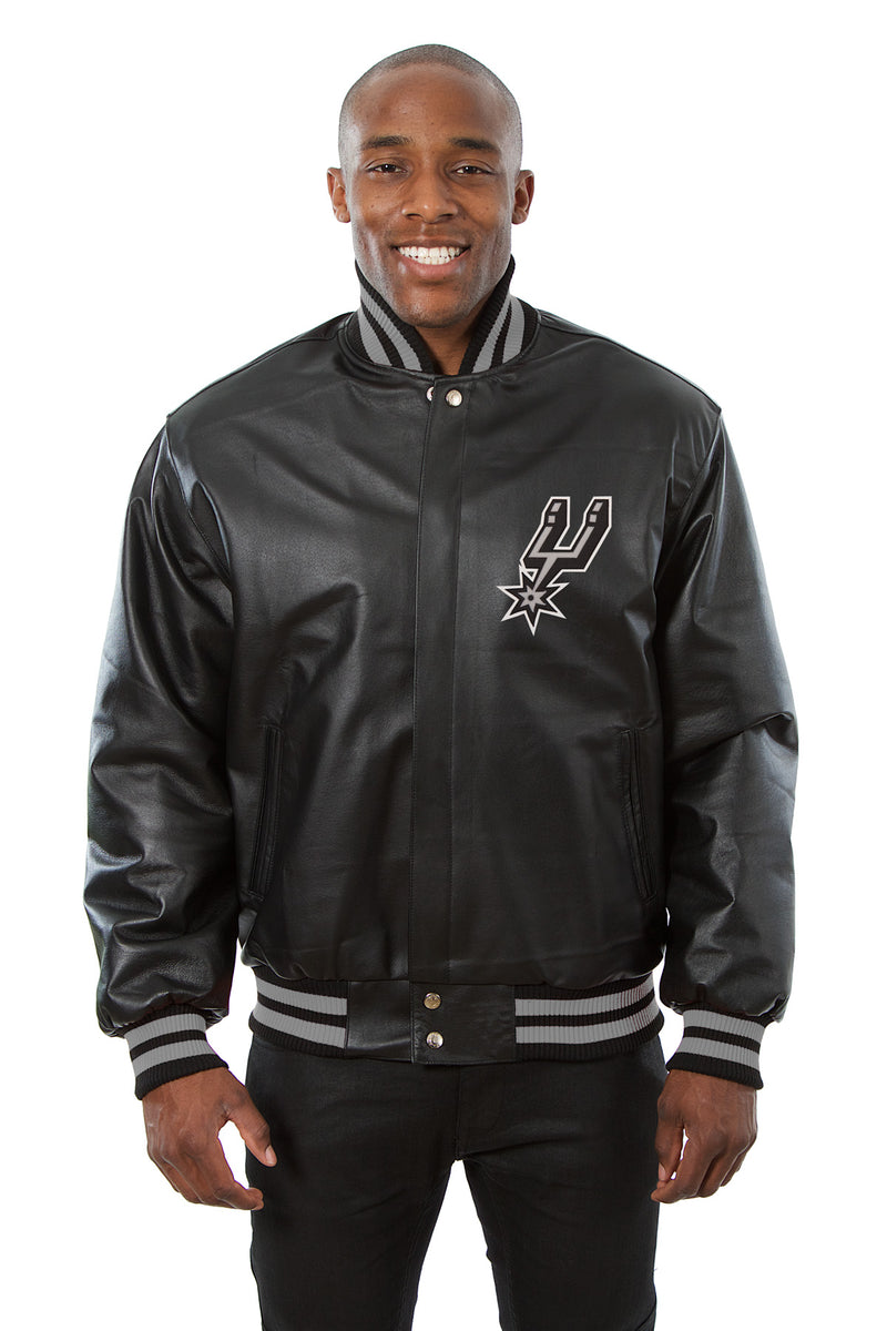San Antonio Spurs Full Leather Jacket - Black | J.H. Sports Jackets