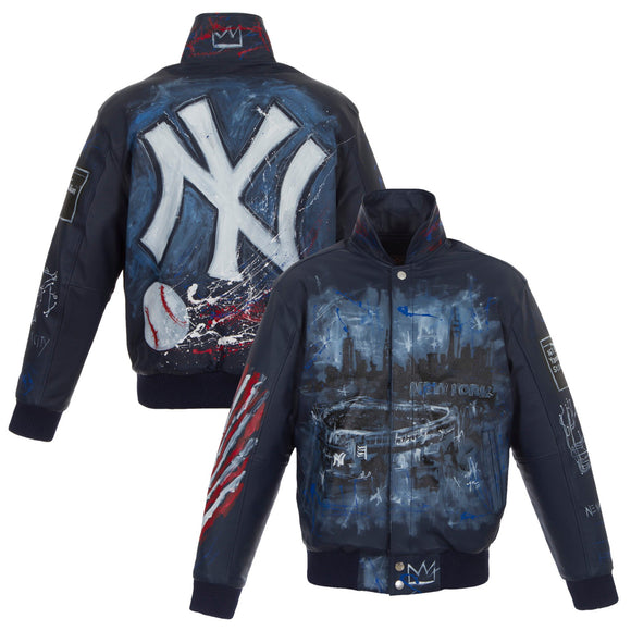 yankees leather varsity jacket