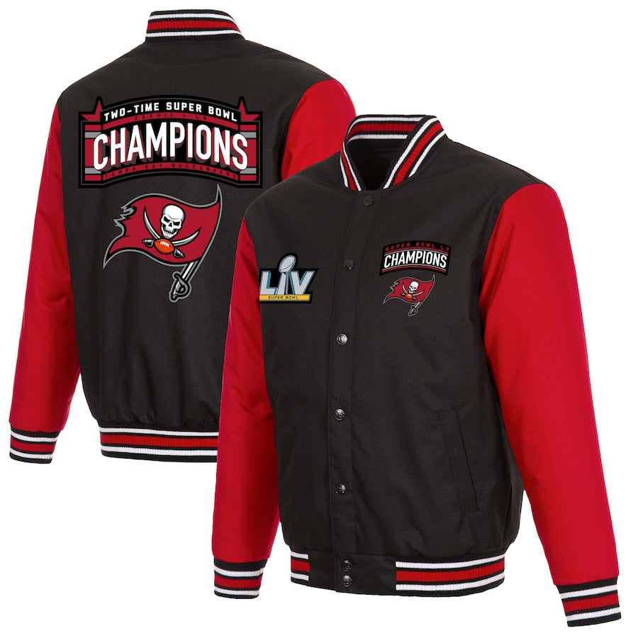 Tampa Bay Buccaneers 2-Time Super Bowl Champions Full-Snap Jacket ...