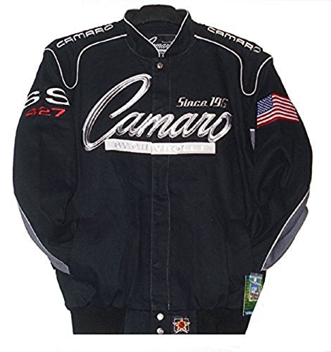 Camaro Racing Twill Jacket - Black | J.H. Sports Jackets