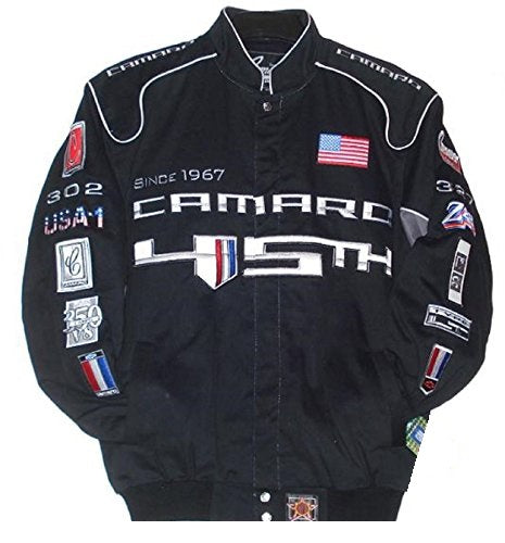 Camaro Racing 45th Anniversary Twill Jacket - Black | J.H. Sports Jackets