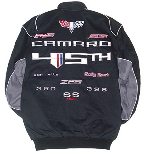 Camaro Racing 45th Anniversary Twill Jacket - Black | J.H. Sports Jackets