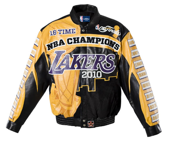 lakers championship leather jacket