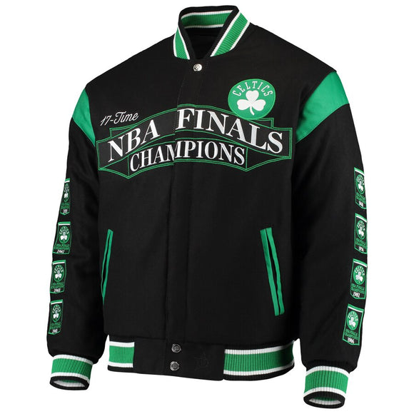 celtics leather jacket