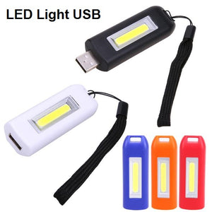 3 Colors Available Mini Led Keychain Light Usb Rechargeable