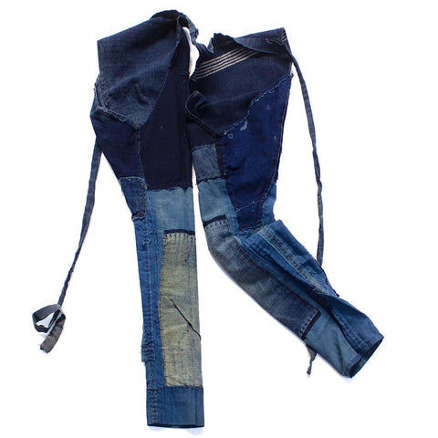 Japanese indigo patchwork farmer's pants