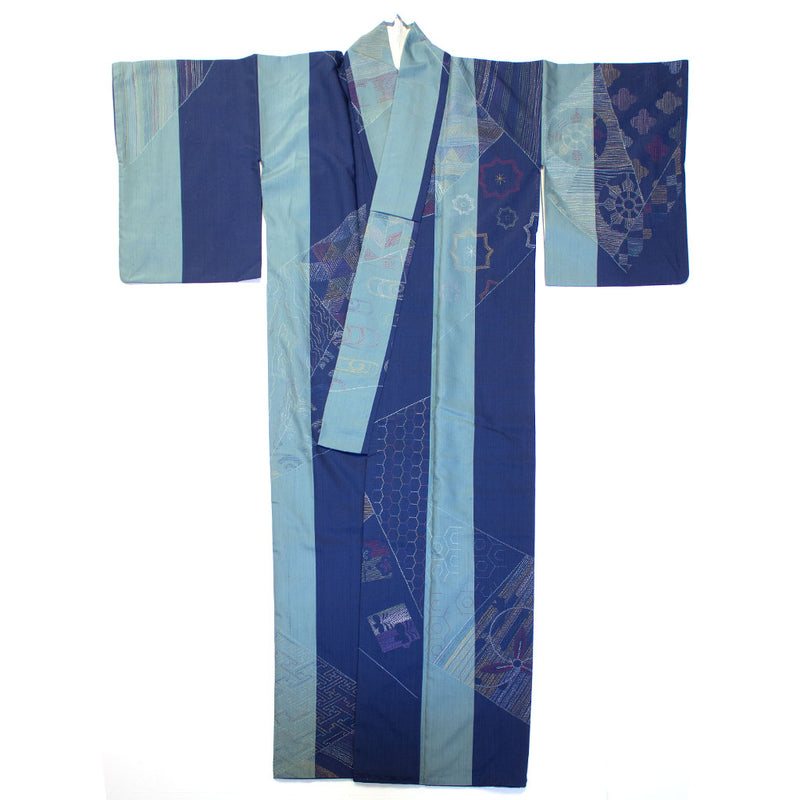 Sashiko Silk Kimono – Shibui Japanese Antiques & Furniture