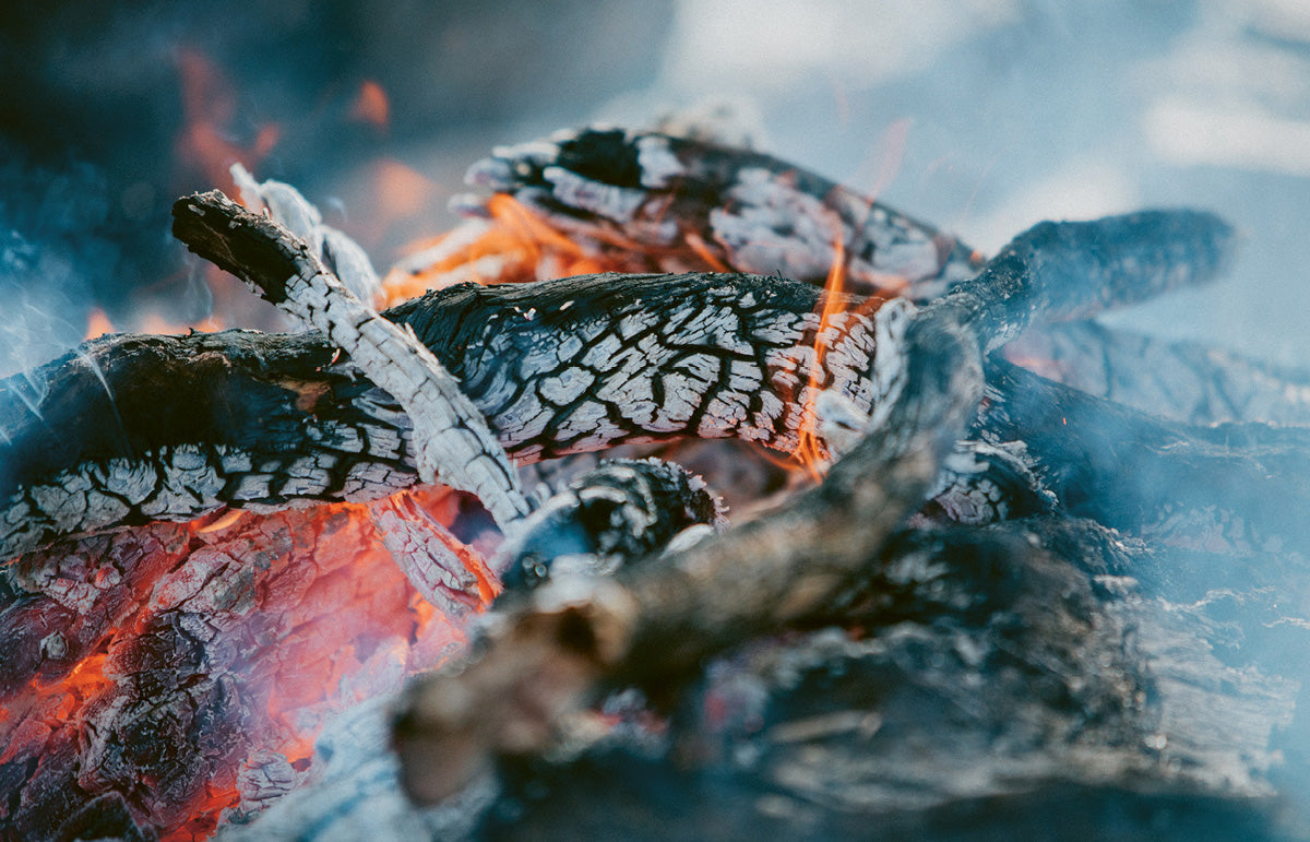 camp fire in the australian bush