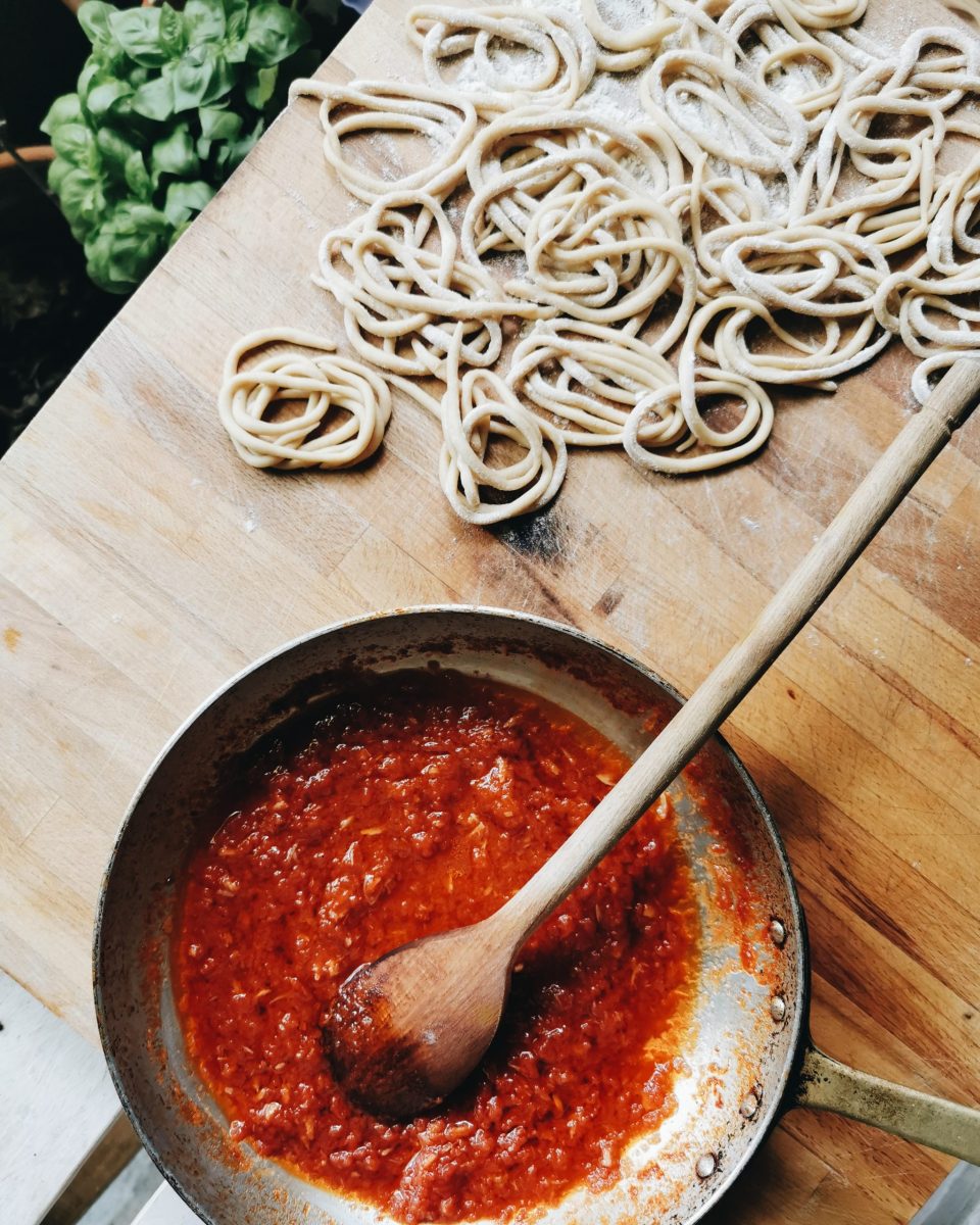 Emiko Davies Tuscany’s rustic pasta al pomodoro
