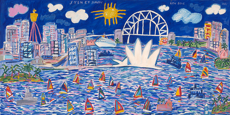 Ken Done, Sydney Sunday (detail) 1982, oil and synthetic polymer paint on canvas. Courtesy of the artis