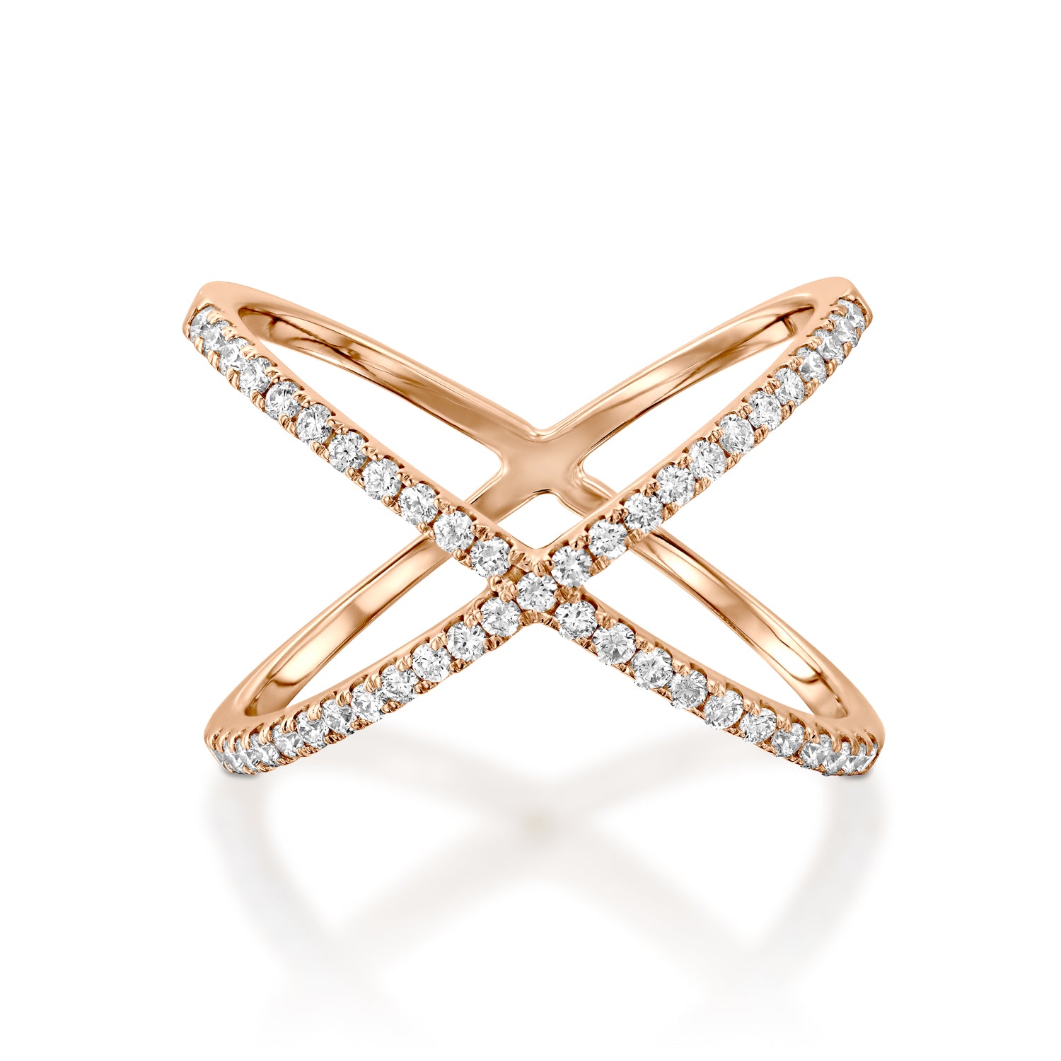 criss cross diamond ring